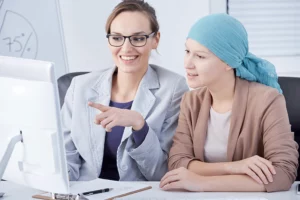 doctor and cancer patient